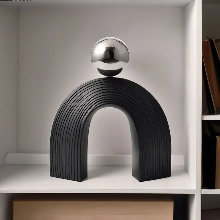 Abstract Art - U-shaped Arch White Modern, detail shot - House Of Avana