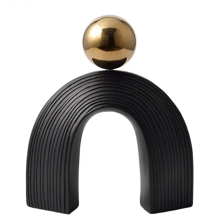 Abstract Art - U-shaped Arch White Modern, top view - House Of Avana