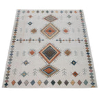 Modern Area Rug Boho Design with Colorful Pattern in Cream, lifestyle image - House Of Avana