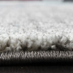 Modern Area Rug Canvas Artful Design in Grey, back view - House Of Avana