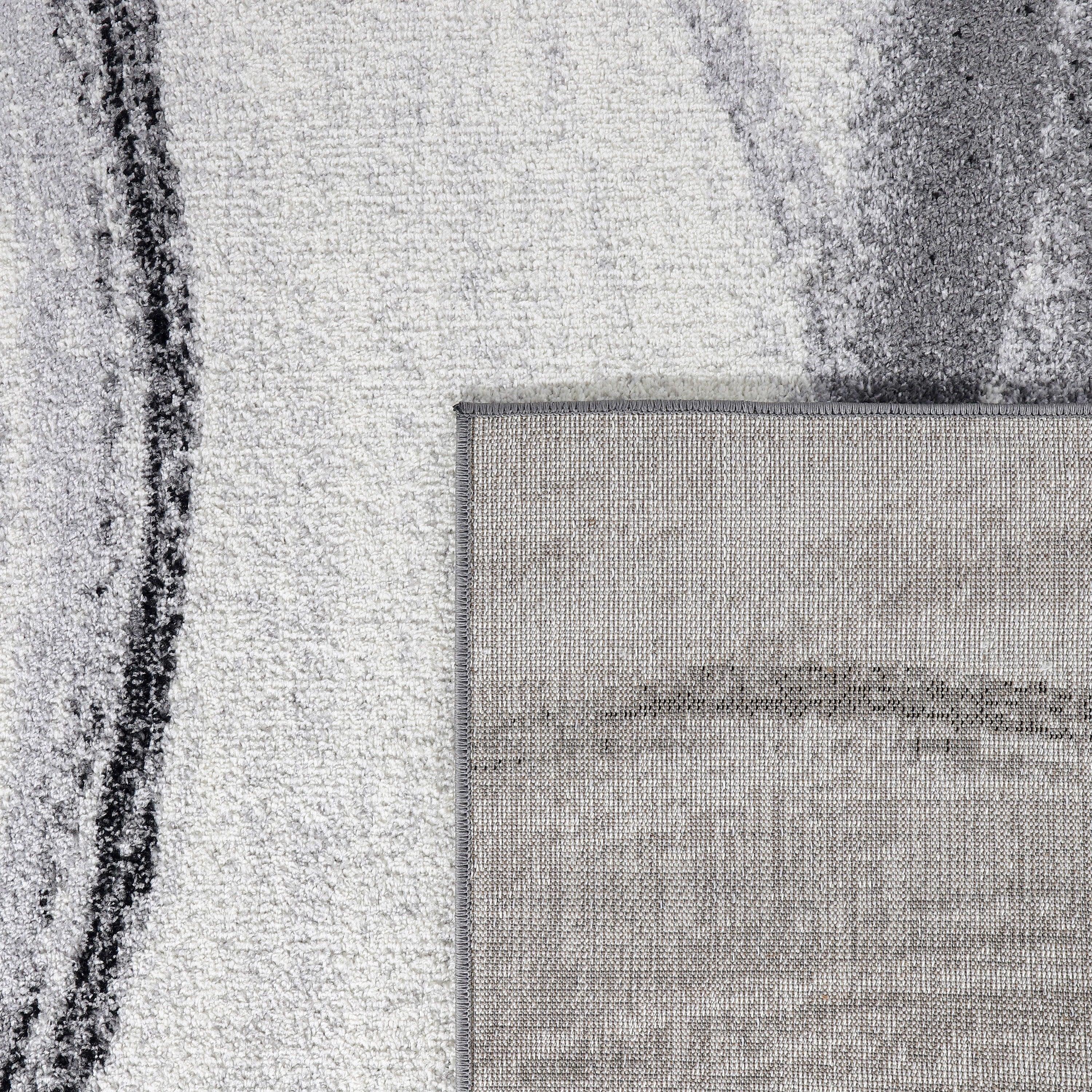Modern Area Rug Fiesta with Artistic Waves in Grey Tones RugYourHome