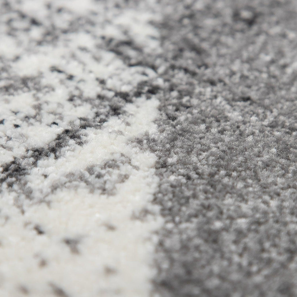 Black and White Abstract Area Rug - House Of Avana