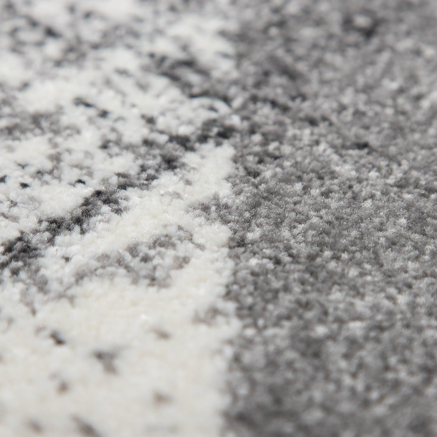 Black and White Abstract Area Rug - House Of Avana
