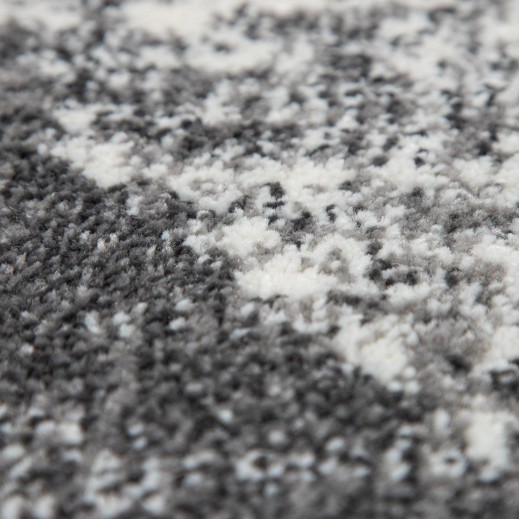 Black and White Abstract Area Rug - House Of Avana