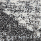 Black and White Abstract Area Rug - House Of Avana