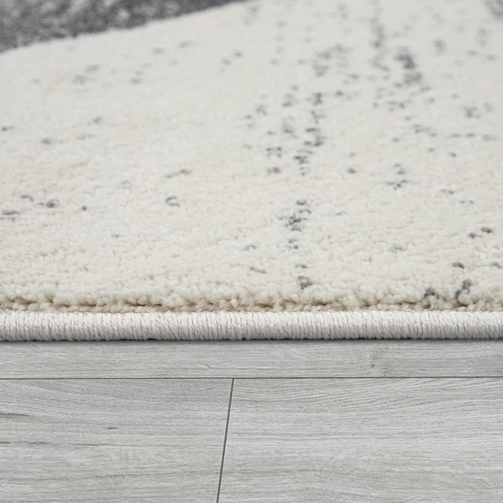 Black and White Abstract Area Rug - House Of Avana