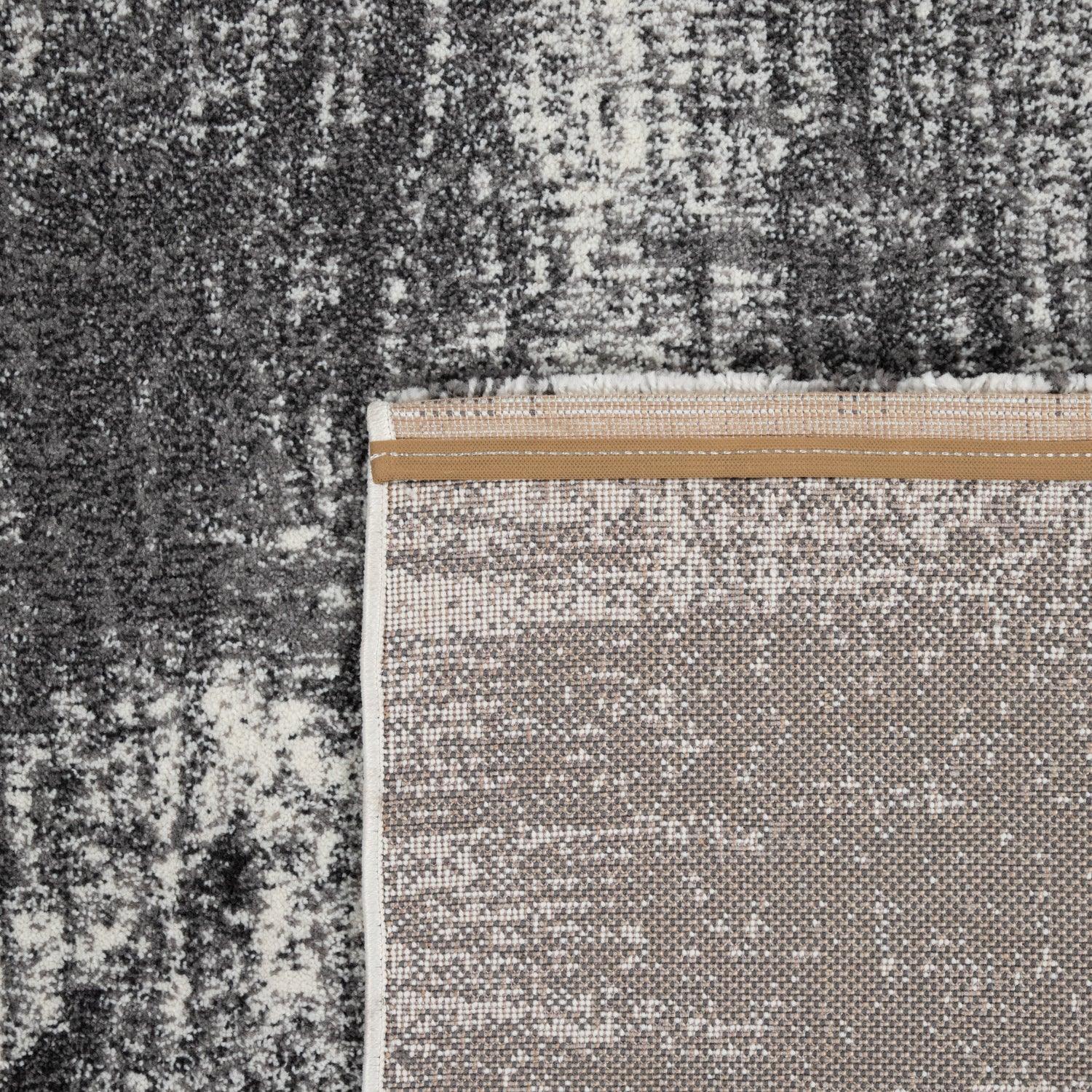 Black and White Abstract Area Rug - House Of Avana