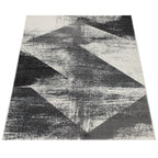 Black and White Abstract Area Rug - House Of Avana