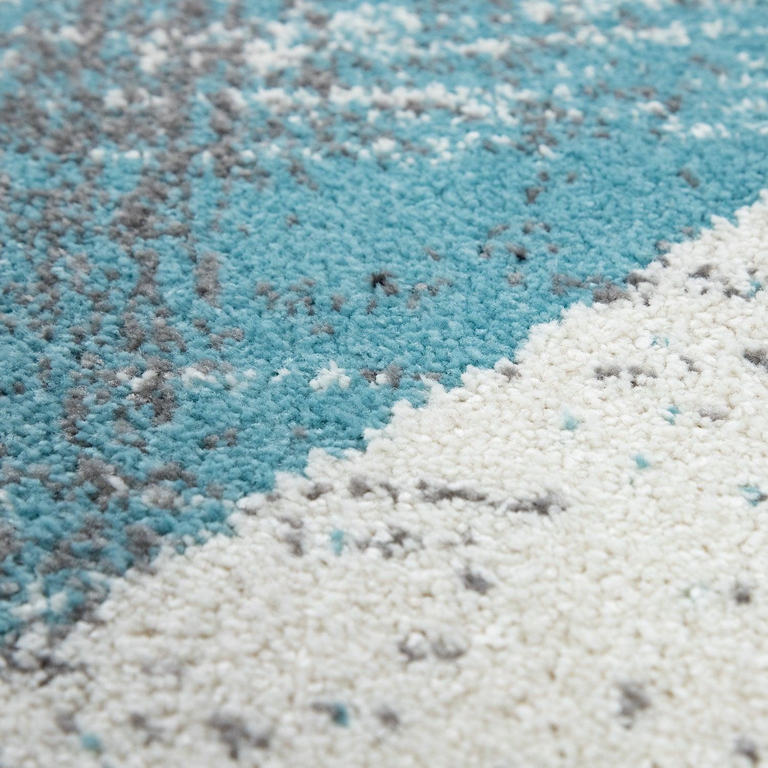 Modern Area Rug Mero Abstract Design - Grey Blue RugYourHome