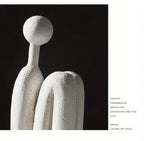 Modern Back to Back Sculpture - White Figure, product packaging - House Of Avana