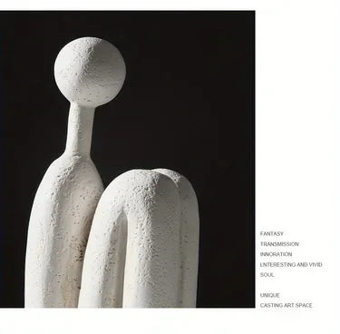 Modern Back to Back Sculpture - White Figure, product packaging - House Of Avana