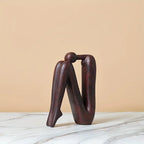 Modern Back to Back Sculpture - White Figure, alternate view - House Of Avana