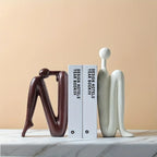 Modern Back to Back Sculpture - White Figure, detail shot - House Of Avana