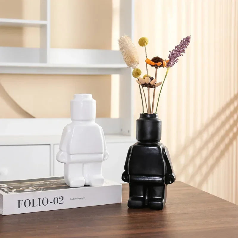 Vase - Decorative Ceramic White, product packaging - House Of Avana