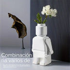 Vase - Decorative Ceramic White, front view - House Of Avana