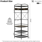 Modern Corner Entryway Hall Tree Shoe Storage Bench Coat Rack
