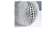 Abstract Fruit Sculpture - White Black Modern, close-up view - House Of Avana