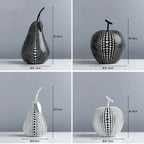 Abstract Fruit Sculpture - White Black Modern, lifestyle image - House Of Avana