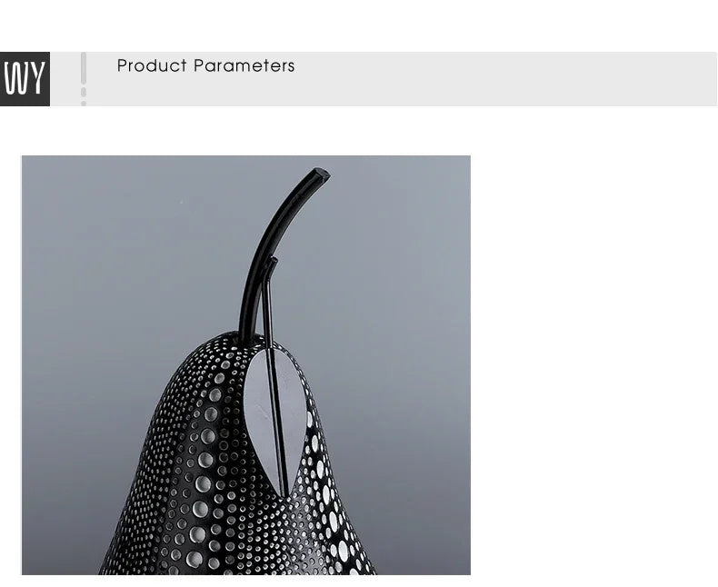 Abstract Fruit Sculpture - White Black Modern, angled view - House Of Avana