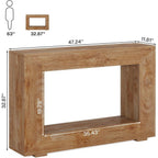 Modern Farmhouse 47-inch Long Entryway or Sofa Table in Brown Wood Finish