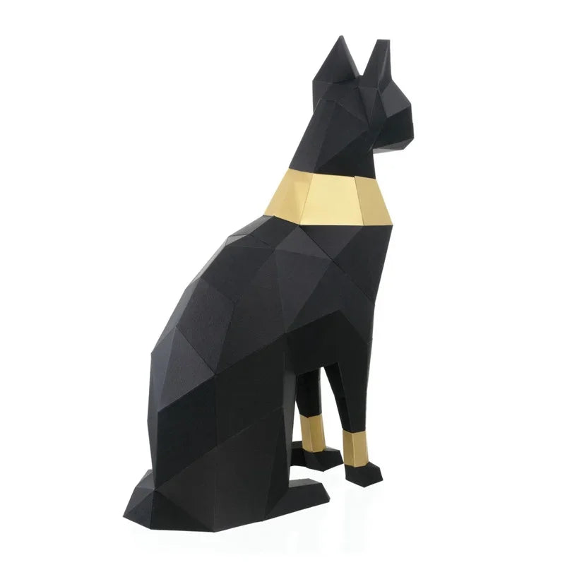 3d Cat Decor - Egyptian Style 45cm, back view - House Of Avana