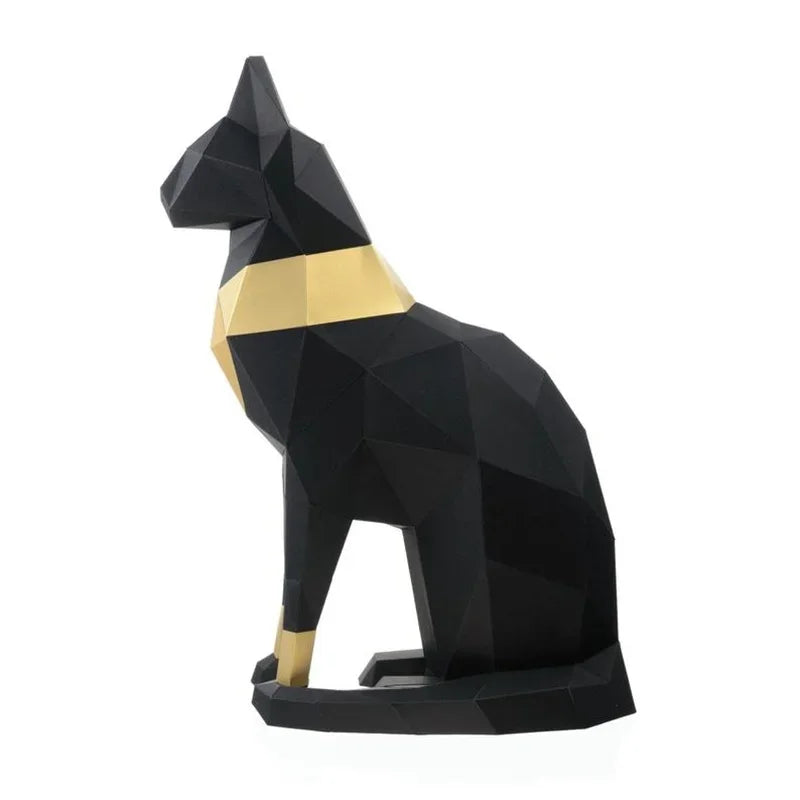 3d Cat Decor - Egyptian Style 45cm, side view - House Of Avana