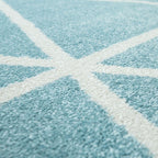 Modern Geometric Rug for Living-Room in Light Blue RugYourHome