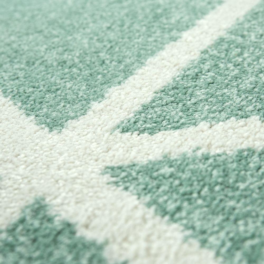 Modern Geometric Rug for Living-room in Mint Green, side view - House Of Avana