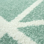 Modern Geometric Rug for Living-room in Mint Green, side view - House Of Avana