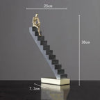 Abstract Figurine - Golden Staircase Sculpture | Abstract Sculpture | product view 17 | Abstract home decor | House of Avana