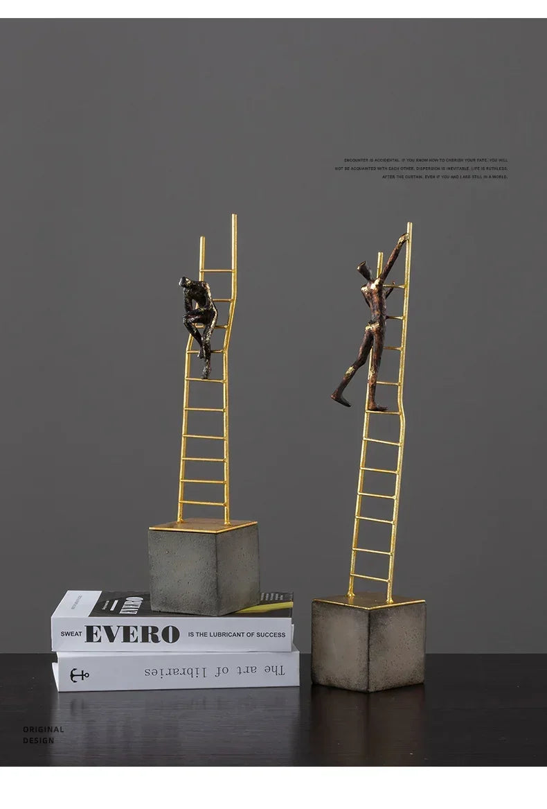Modern Gymnast Statue - Abstract Figure Desktop | Mixed (Metal and) Figure Sculpture | texture detail | Abstract home decor | House of Avana