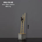Modern Gymnast Statue - Abstract Figure Desktop | Mixed (Metal and) Figure Sculpture | overhead view | Abstract home decor | House of Avana