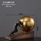Modern Gymnast Statue - Abstract Figure Desktop | Mixed (Metal and) Figure Sculpture | product view 18 | Abstract home decor | House of Avana