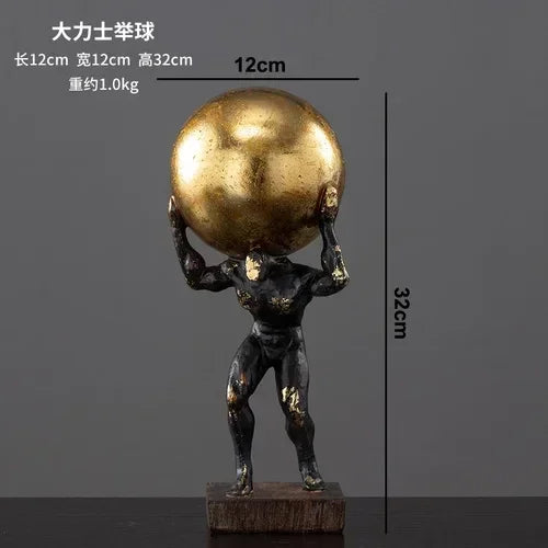Modern Gymnast Statue - Abstract Figure Desktop | Mixed (Metal and) Figure Sculpture | product view 19 | Abstract home decor | House of Avana