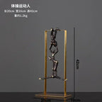 Modern Gymnast Statue - Abstract Figure Desktop | Mixed (Metal and) Figure Sculpture | product view 20 | Abstract home decor | House of Avana