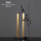 Modern Gymnast Statue - Abstract Figure Desktop | Mixed (Metal and) Figure Sculpture | product view 21 | Abstract home decor | House of Avana