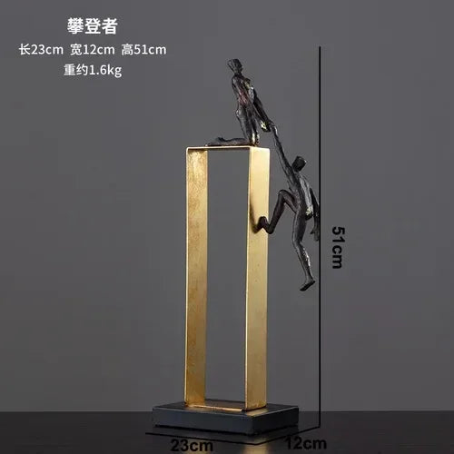 Modern Gymnast Statue - Abstract Figure Desktop | Mixed (Metal and) Figure Sculpture | product view 21 | Abstract home decor | House of Avana