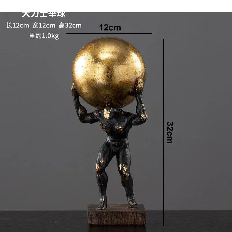 Modern Gymnast Statue - Abstract Figure Desktop | Mixed (Metal and) Figure Sculpture | top view | Abstract home decor | House of Avana