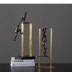Modern Gymnast Statue - Abstract Figure Desktop | Mixed (Metal and) Figure Sculpture | angle view | Abstract home decor | House of Avana