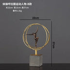 Modern Gymnast Statue - Abstract Figure Desktop | Mixed (Metal and) Figure Sculpture | product view 24 | Abstract home decor | House of Avana