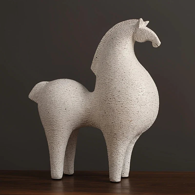 Abstract Horse Sculpture - Black Modern Art, alternate view - House Of Avana