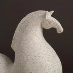 Abstract Horse Sculpture - Black Modern Art, side view - House Of Avana