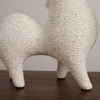 Abstract Horse Sculpture - Black Modern Art, angled view - House Of Avana