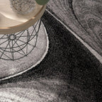 Modern Living Room Rug Brilliance Abstract Design - Grey, top view - House Of Avana