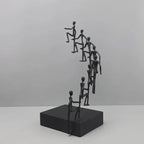 Modern Metal Climbing Figures Sculpture – Inspirational Abstract Home Decor | Iron Figure Sculpture | scale view | Abstract home decor | House of Avana
