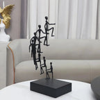 Modern Metal Climbing Figures Sculpture – Inspirational Abstract Home Decor | Iron Figure Sculpture | base detail | Abstract home decor | House of Avana