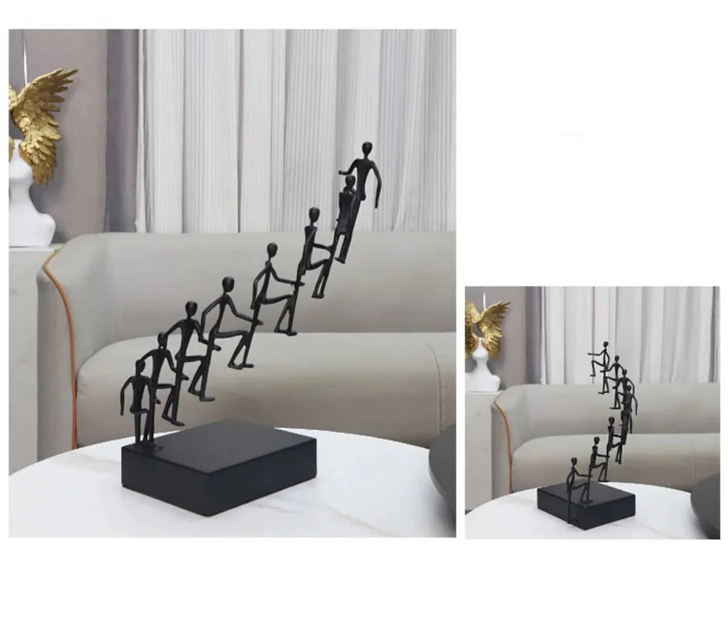 Modern Metal Climbing Figures Sculpture – Inspirational Abstract Home Decor | Iron Figure Sculpture | dimensions | Abstract home decor | House of Avana