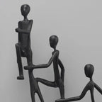 Modern Metal Climbing Figures Sculpture – Inspirational Abstract Home Decor | Iron Figure Sculpture | overhead view | Abstract home decor | House of Avana