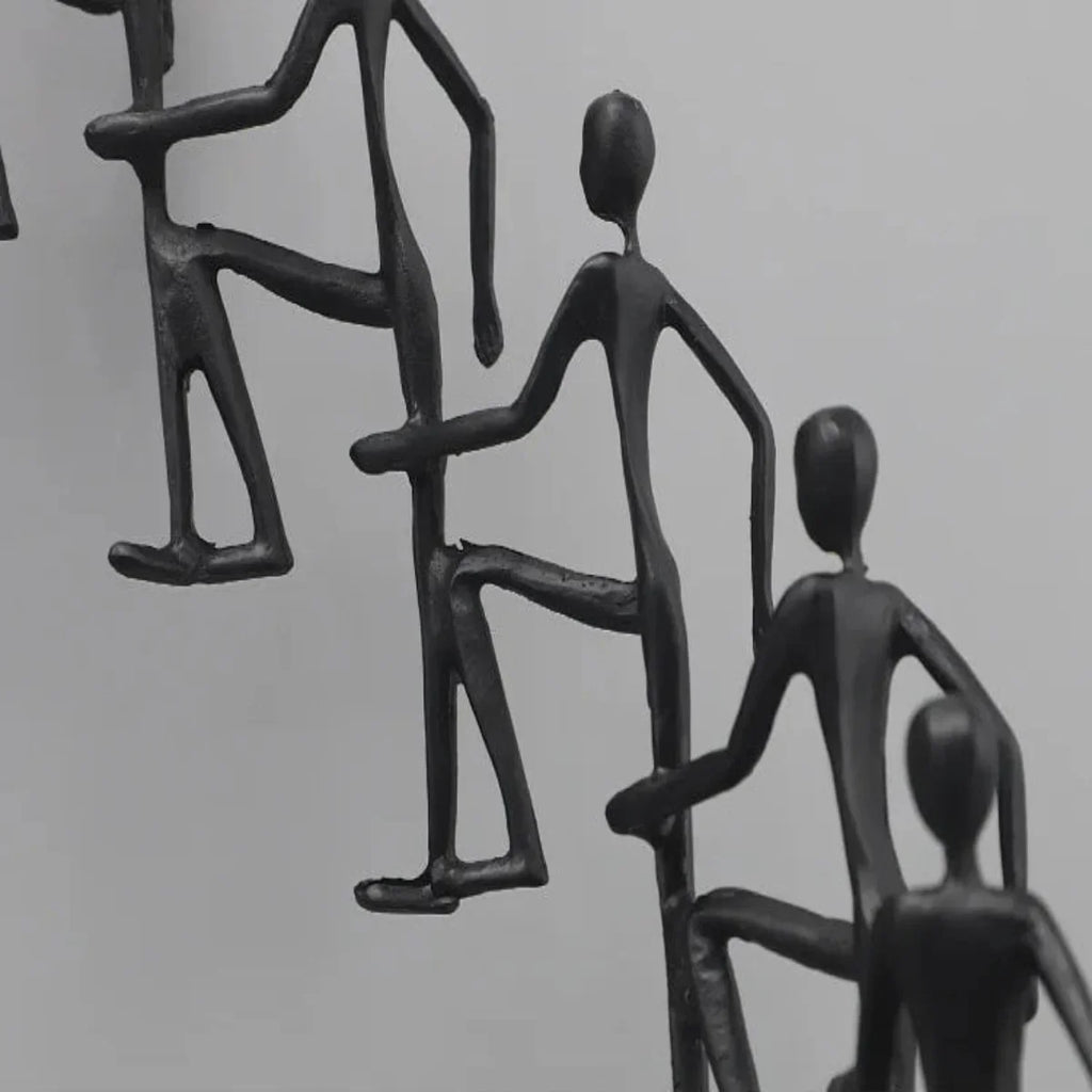 Modern Metal Climbing Figures Sculpture – Inspirational Abstract Home Decor | Iron Figure Sculpture | product view 16 | Abstract home decor | House of Avana