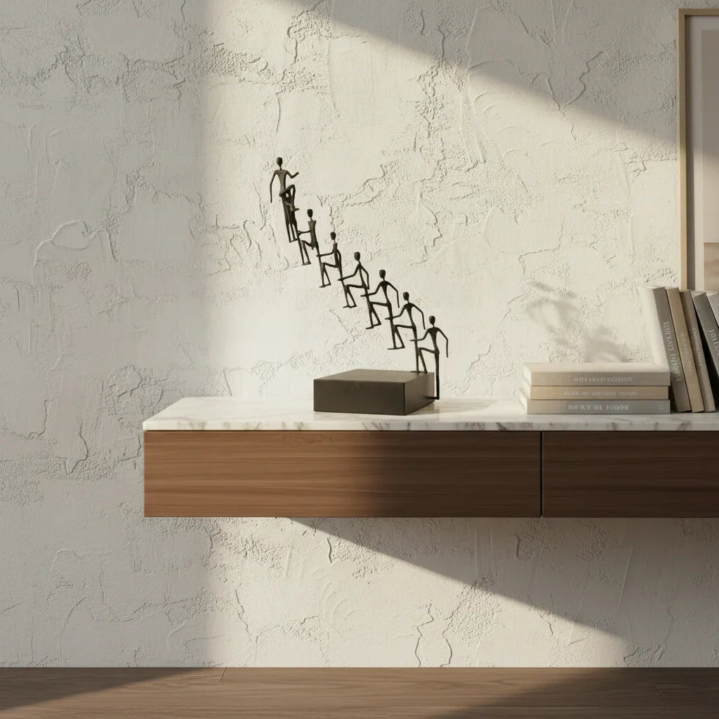Modern Metal Climbing Figures Sculpture – Inspirational Abstract Home Decor | Iron Figure Sculpture | product view 21 | Abstract home decor | House of Avana